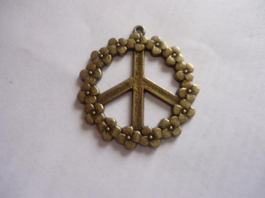 (image for) Peace sign antique bronze #PP17